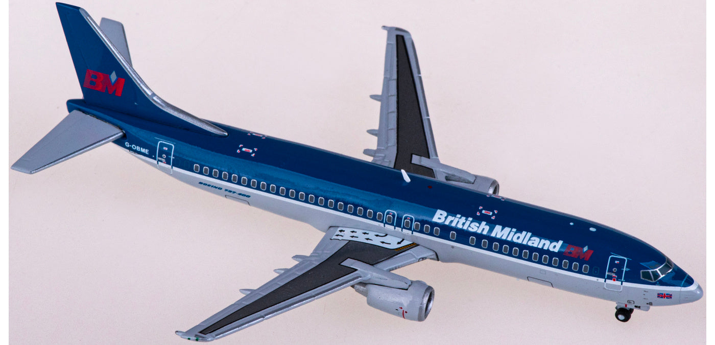 1:400 JC Wings XX40059 BMI Boeing 737-400 G-OBME Aircraft Model+Free Tractor