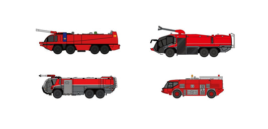 1:400 Fantasy Wings Airport Fire Truck 4in1 Set