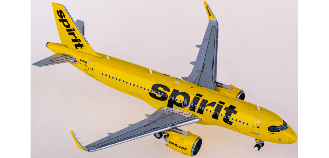 1:400 Geminijets GJNKS2201 Spirit Airlines Airbus A320neo N971NK Aircraft Model+Free Tractor