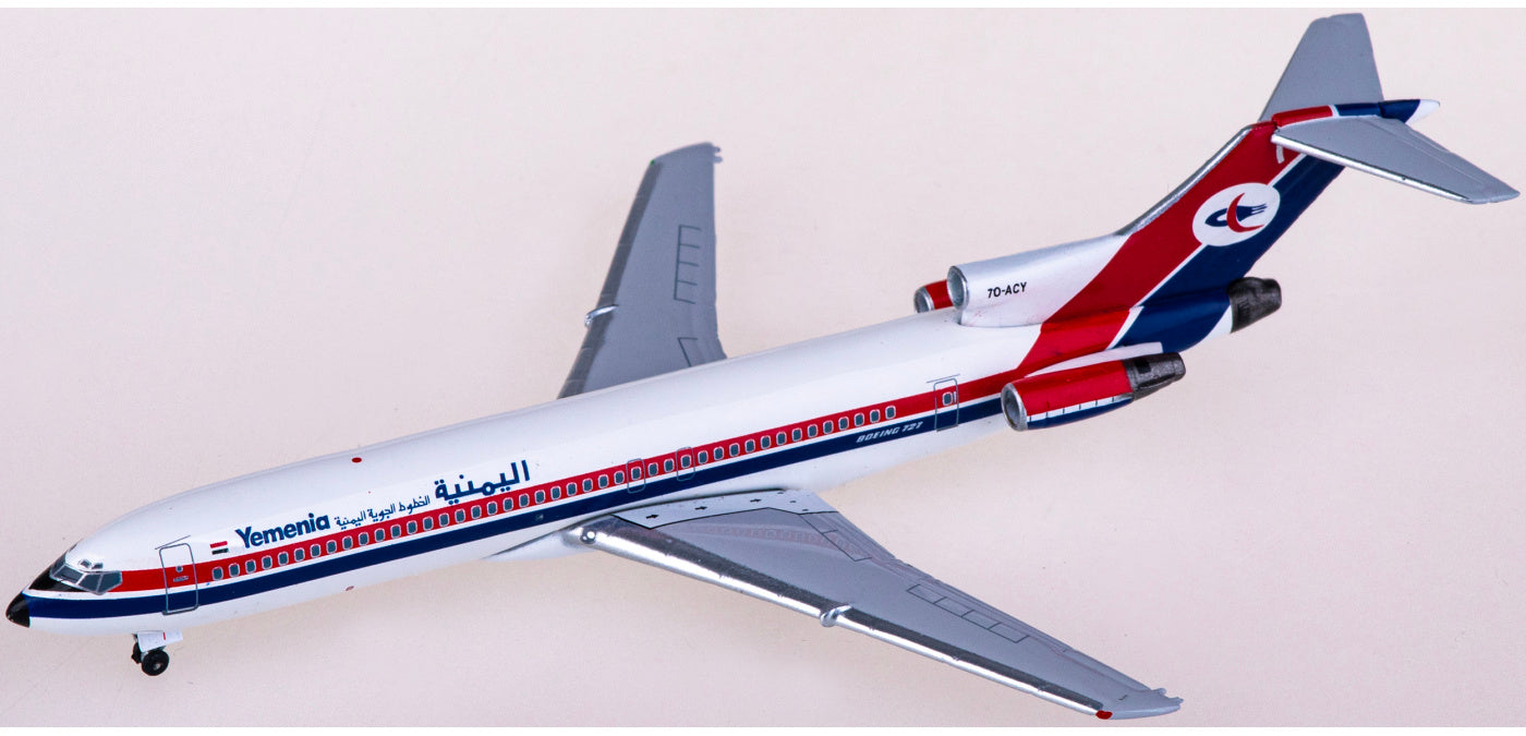 1:400 AeroClassics AC411231 Yemenia Boeing 727-200 7O-ACY Aircraft Model+Free Tractor