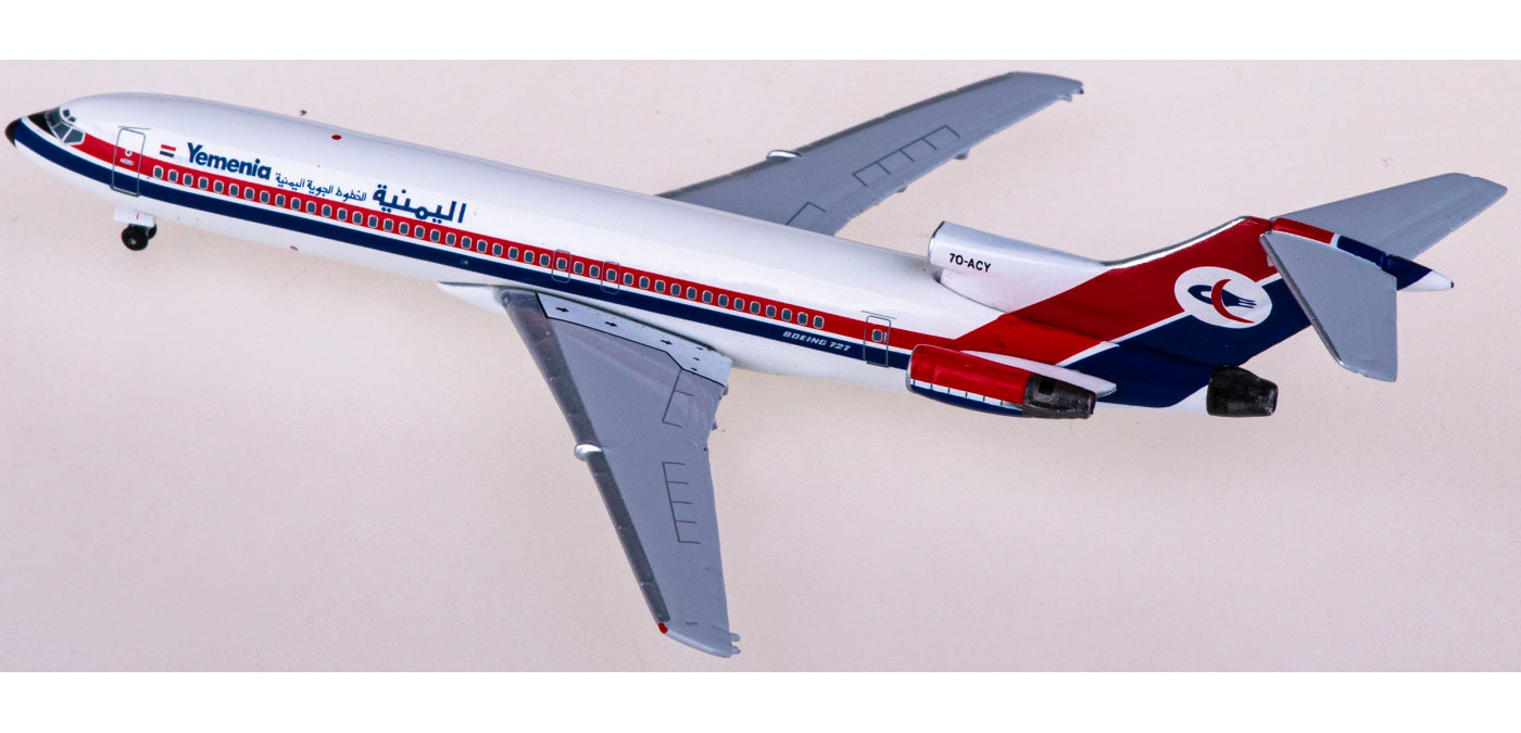 1:400 AeroClassics AC411231 Yemenia Boeing 727-200 7O-ACY Aircraft Model+Free Tractor