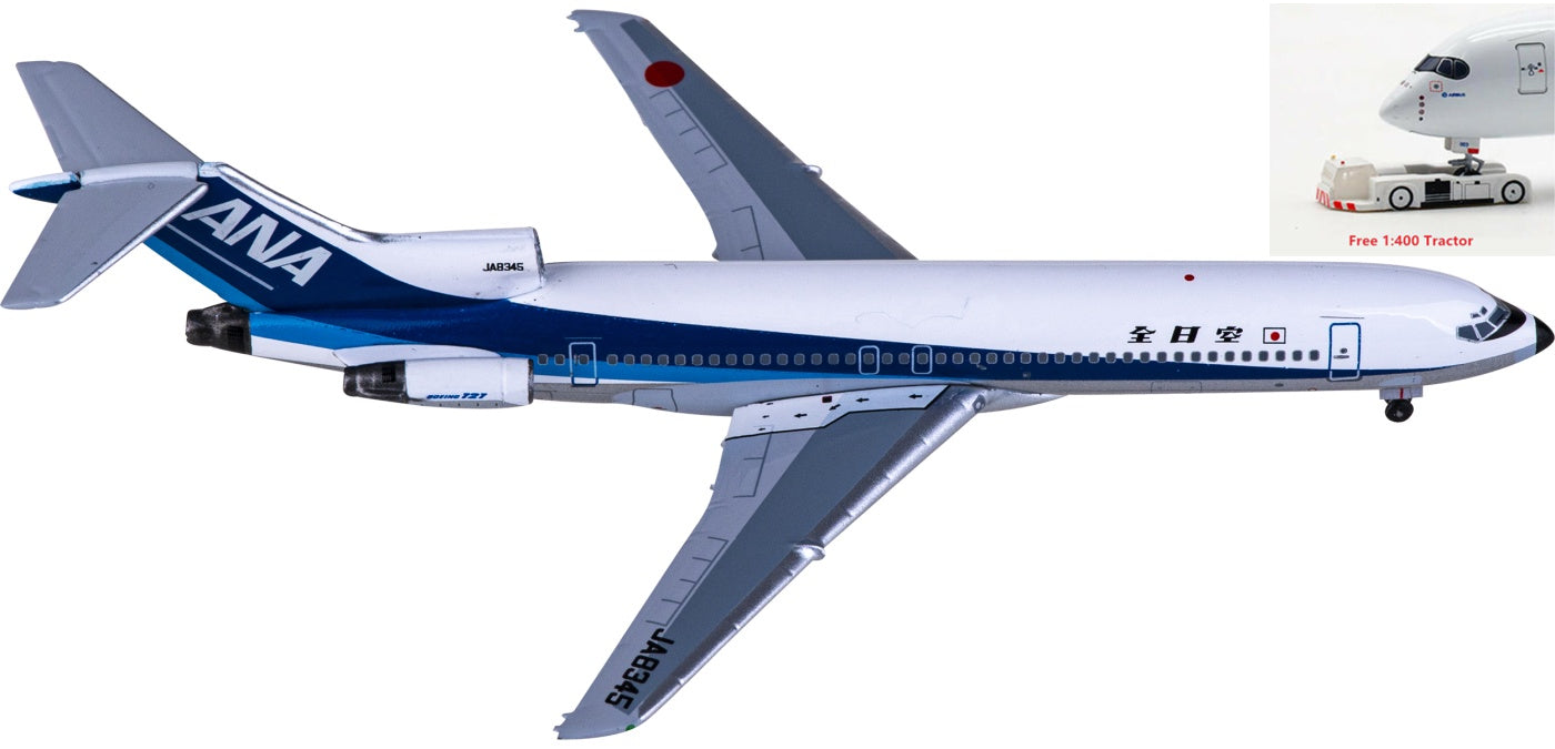 1:400 AeroClassics AC411227 ANA Boeing 727-200 JA8345 Aircraft Model+Free Tractor