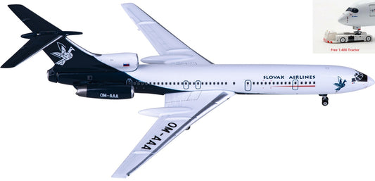 1:400 Phoenix PH11841 Slovak Airlines Tupolev TU-154M OM-AAA+Free Tractor