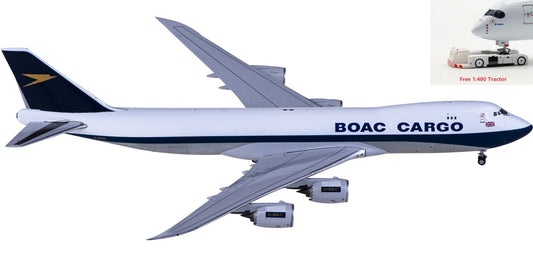 1:400 NG Models NG78003 BOAC Boeing 747-8F G-BOAC Aircraft Model+Free Tractor