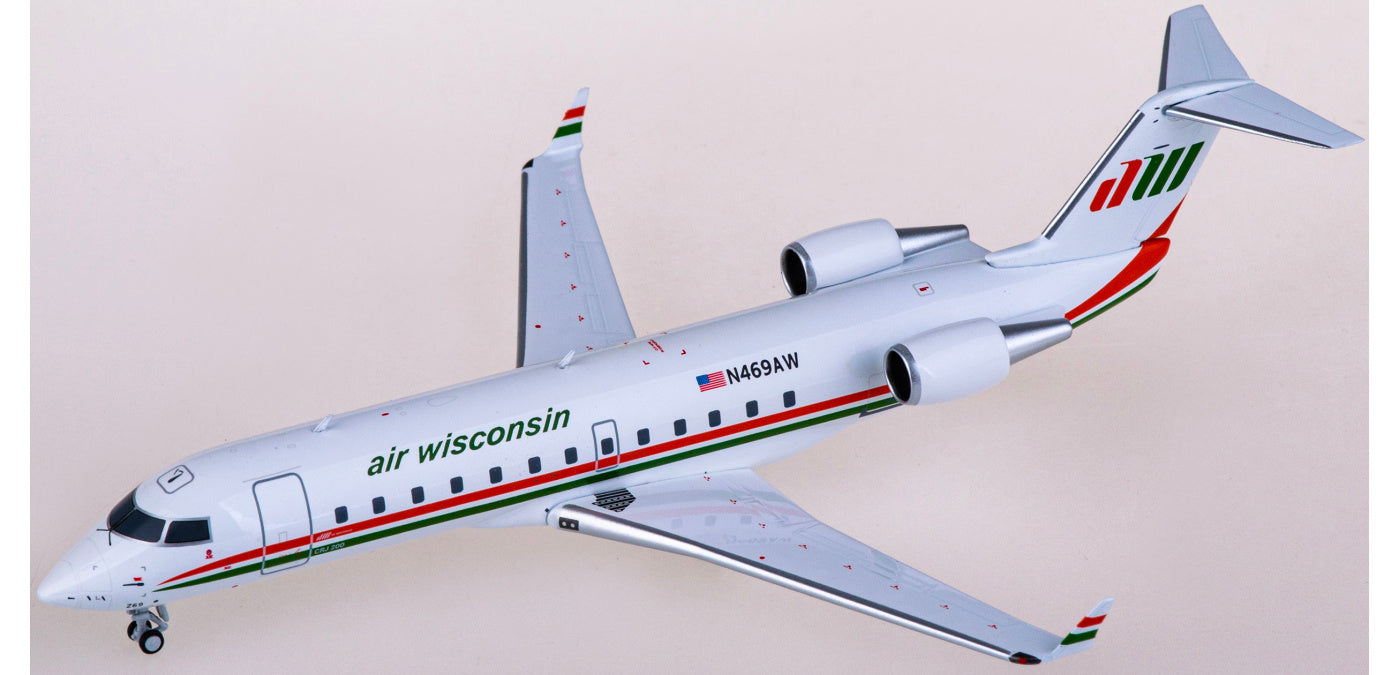 1:200 NG Models NG52066 Air Wisconsin Bombardier CRJ200LR N469AW Diecast Aircraft Model