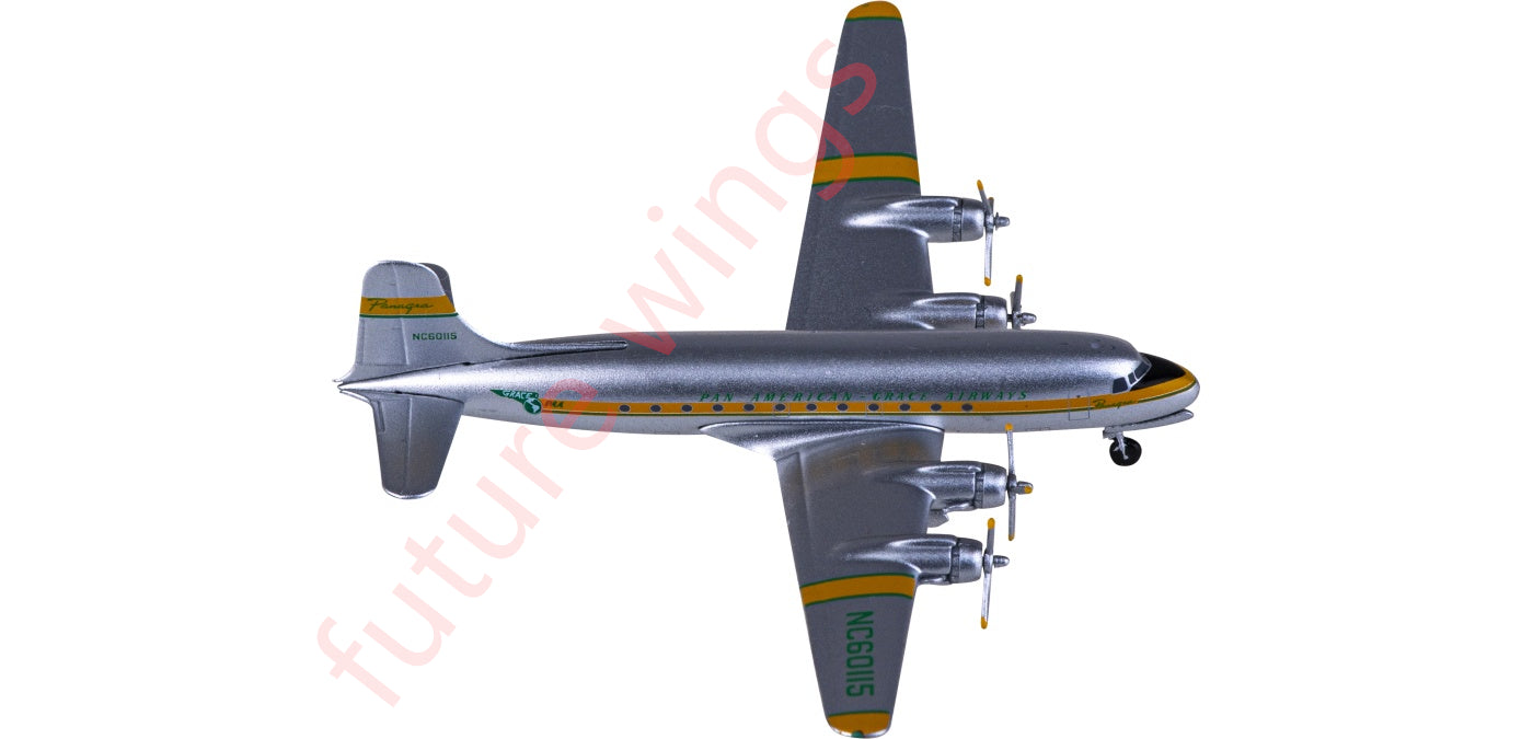 1:400 AeroClassics PAMC4115 Pan AM-Grace Airways Douglas DC-4 NC60115 Aircraft Model+Free Tractor