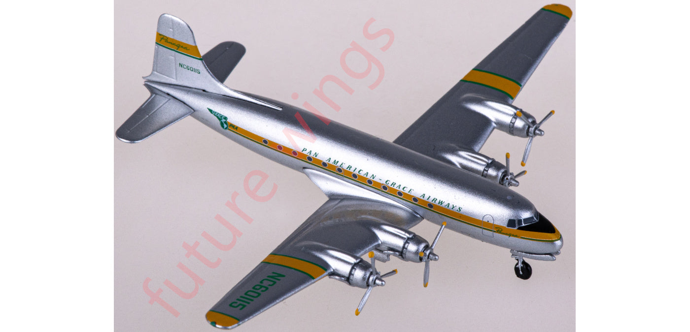 1:400 AeroClassics PAMC4115 Pan AM-Grace Airways Douglas DC-4 NC60115 Aircraft Model+Free Tractor