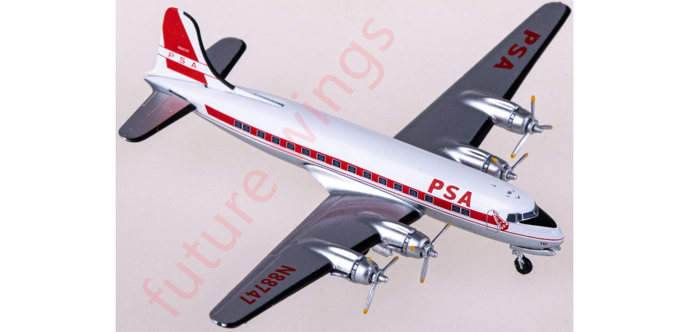 1:400 AeroClassics AC411322 PSA Douglas DC-4 N88747 Aircraft Model+Free Tractor