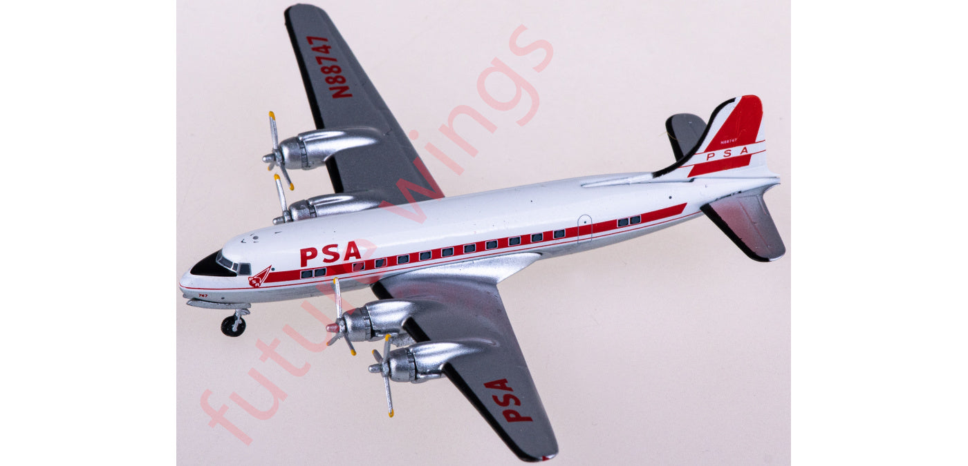 1:400 AeroClassics AC411322 PSA Douglas DC-4 N88747 Aircraft Model+Free Tractor