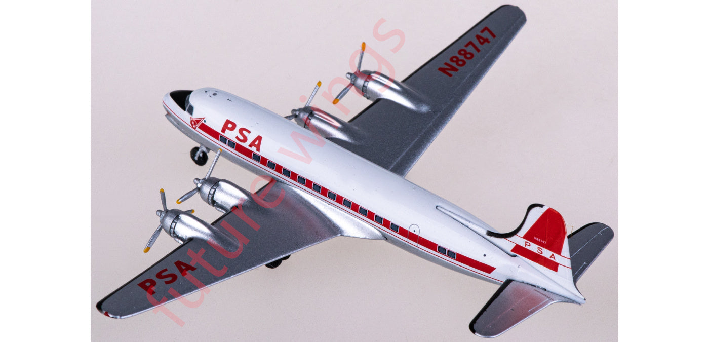 1:400 AeroClassics AC411322 PSA Douglas DC-4 N88747 Aircraft Model+Free Tractor