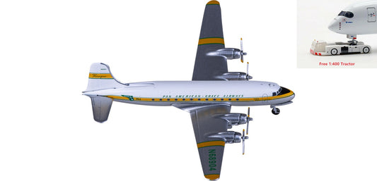 1:400 AeroClassics PAMC4904 Panagra Airway s Douglas DC-4 N68904 Aircraft Model+Free Tractor