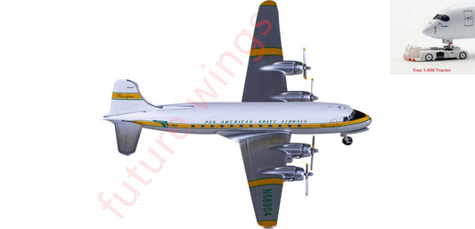 1:400 AeroClassics PAMC4904 Pan AM-Grace Airways Douglas DC-4 N68904 Aircraft Model+Free Tractor