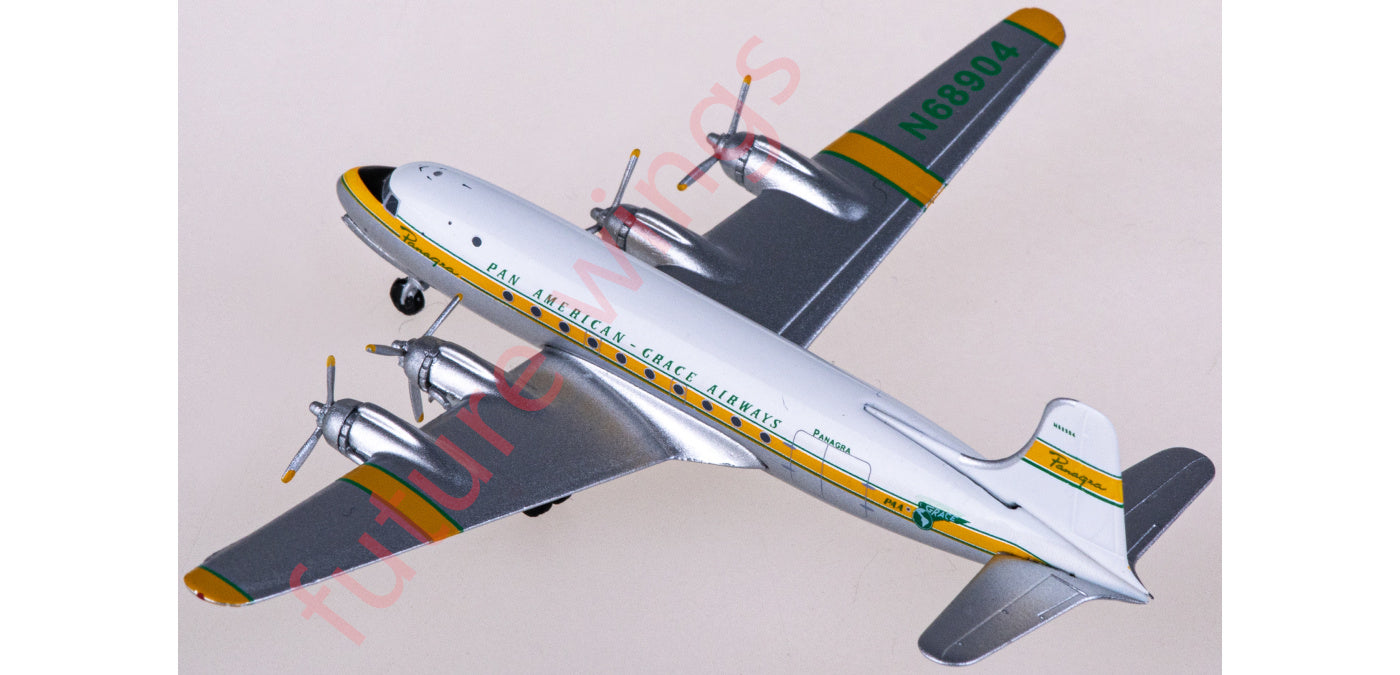 1:400 AeroClassics PAMC4904 Pan AM-Grace Airways Douglas DC-4 N68904 Aircraft Model+Free Tractor