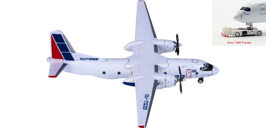 1:400 Geminijets GJCUB1970 Cubana Antonov An-26 CU-T1229 Aircraft Model+Free Tractor