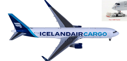 1:400 JC Wings XX40172 Icelandair Cargo Boeing 767-300ER TF-ISP Aircraft Model+Free Tractor