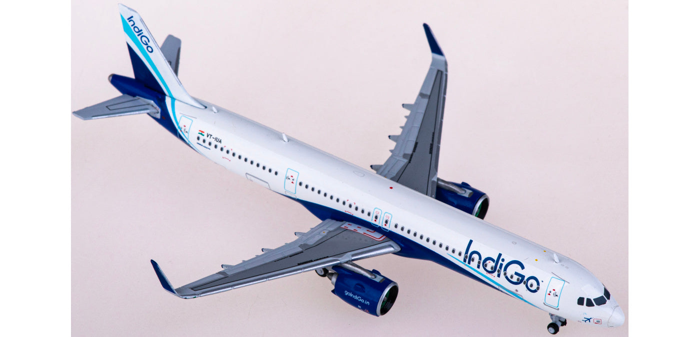 1:400 JC Wings XX4974 Indigo Airbus A321neo VT-IUA Aircraft Model+Free Tractor