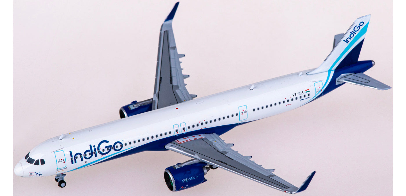 1:400 JC Wings XX4974 Indigo Airbus A321neo VT-IUA Aircraft Model+Free Tractor