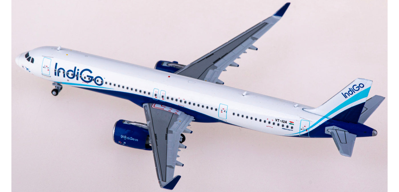 1:400 JC Wings XX4974 Indigo Airbus A321neo VT-IUA Aircraft Model+Free Tractor