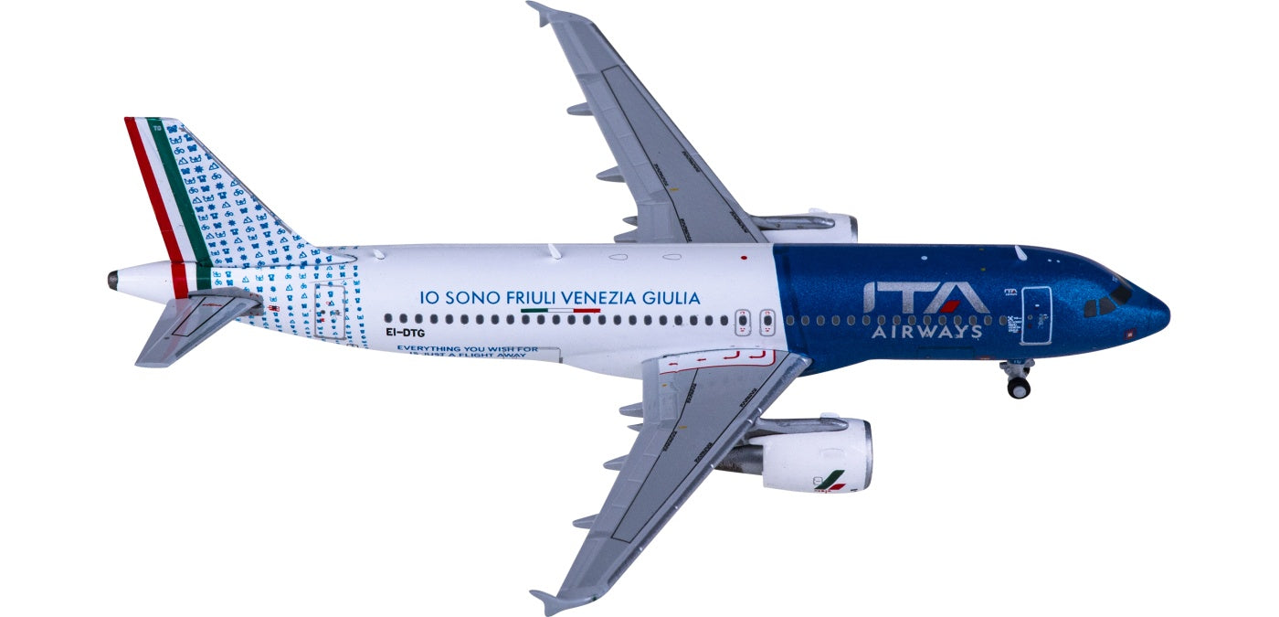 1:400 JC Wings XX40138 ITA Airways Airbus A320 EI-DTG Aircraft Model+Free Tractor