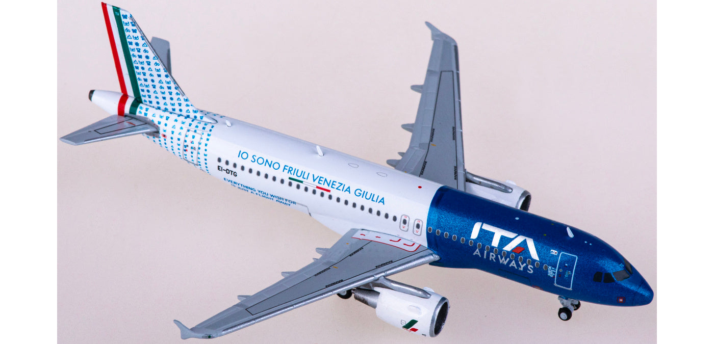 1:400 JC Wings XX40138 ITA Airways Airbus A320 EI-DTG Aircraft Model+Free Tractor