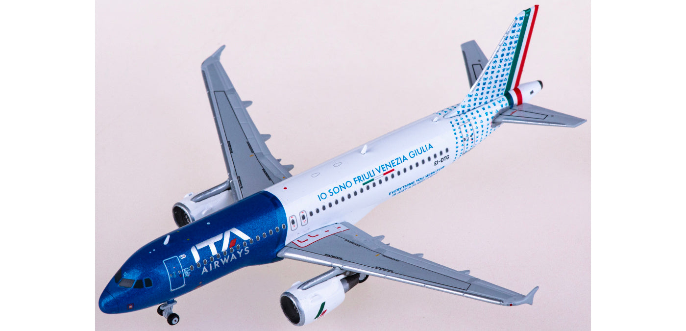 1:400 JC Wings XX40138 ITA Airways Airbus A320 EI-DTG Aircraft Model+Free Tractor