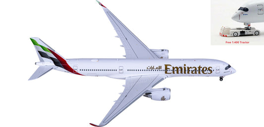 1:400 Geminijets GJUAE2241 Emirates Airways Airbus A350-900 A6-EXA Aircraft Model+Free Tractor