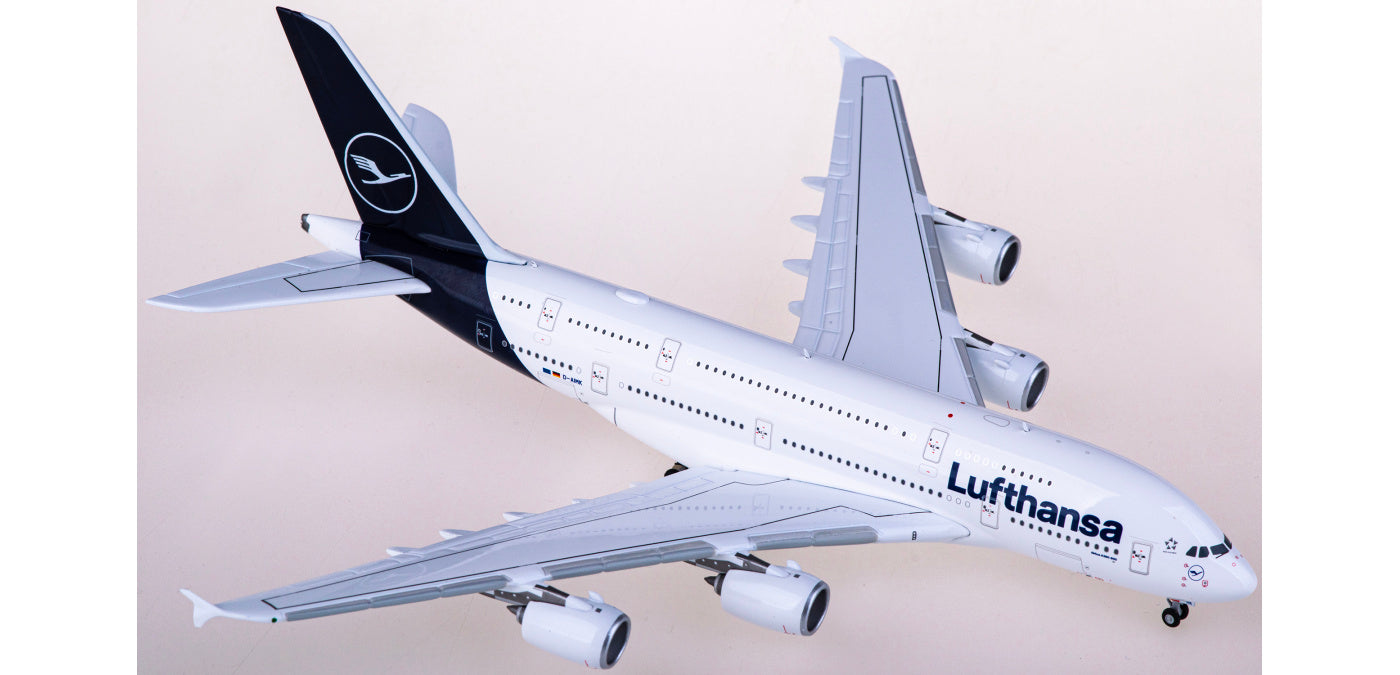 1:400 Geminijets GJDLH2172 Lufthansa Airlines Airbus A380 D-AIMK Aircraft Model+Free Tractor