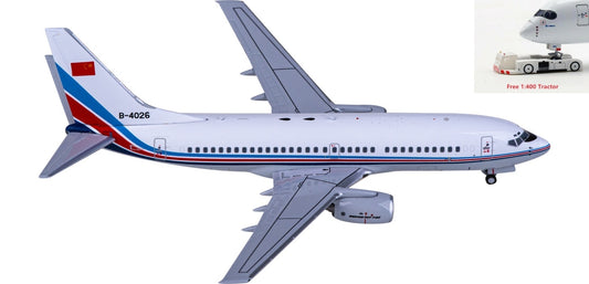 1:400 NG Models NG77040 PLAAF Boeing 737-700 B-4026 Aircraft Model+Free Tractor