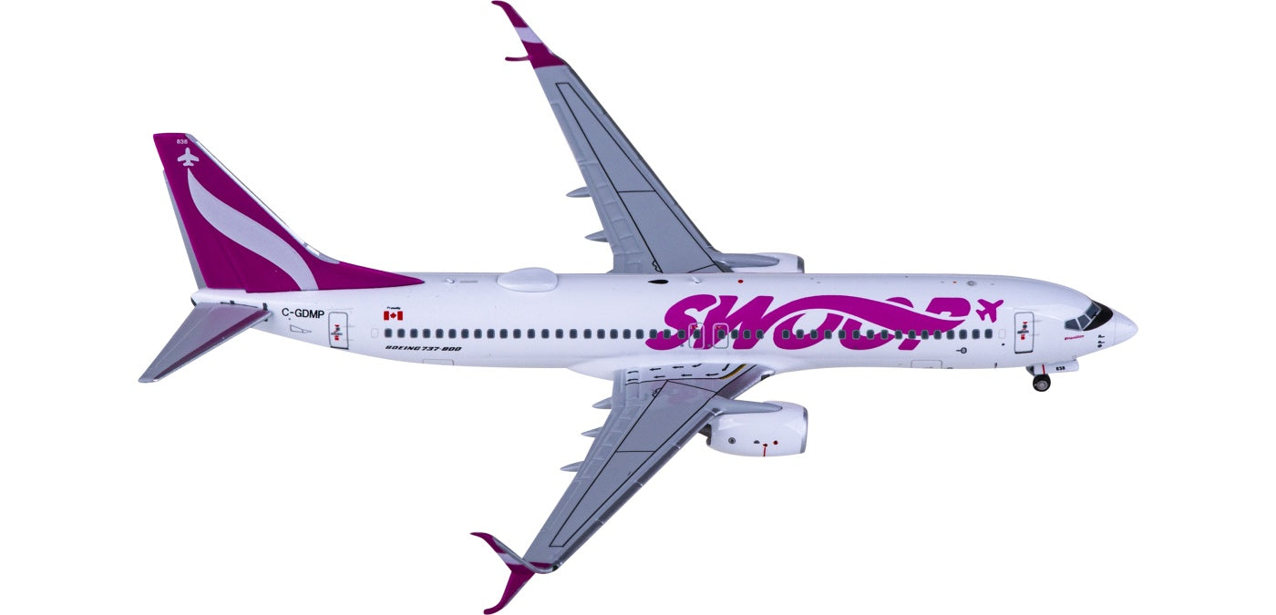 1:400 NG Models NG58205 Swoop Airlines Boeing 737-800 C-GDMP Aircraft Model+Free Tractor