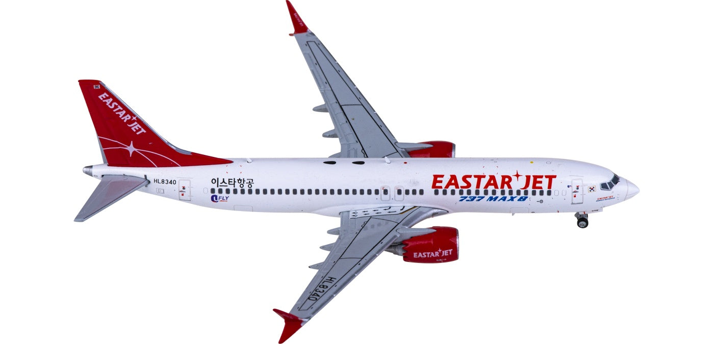 1:400 JC Wings XX4133 Eastar Jet Boeing 737 MAX 8 HL8340 Aircraft Model+Free Tractor