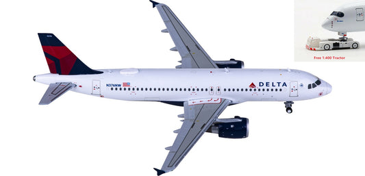 1:400 Geminijets GJDAL2094 Delta AirLines Airbus A320 N376NW Aircraft Model+Free Tractor