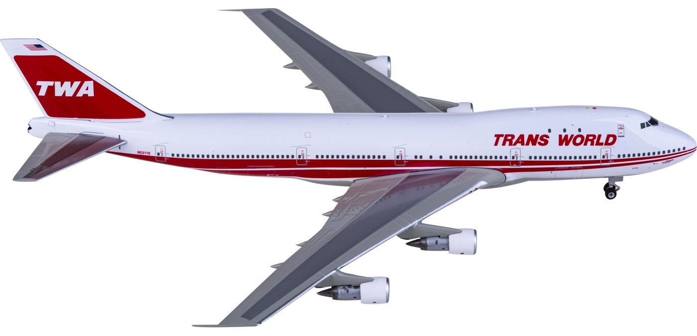 1:400 Phoenix PH04568 TWA Boeing 747-100 N53110 Aircraft Model+Free Tractor