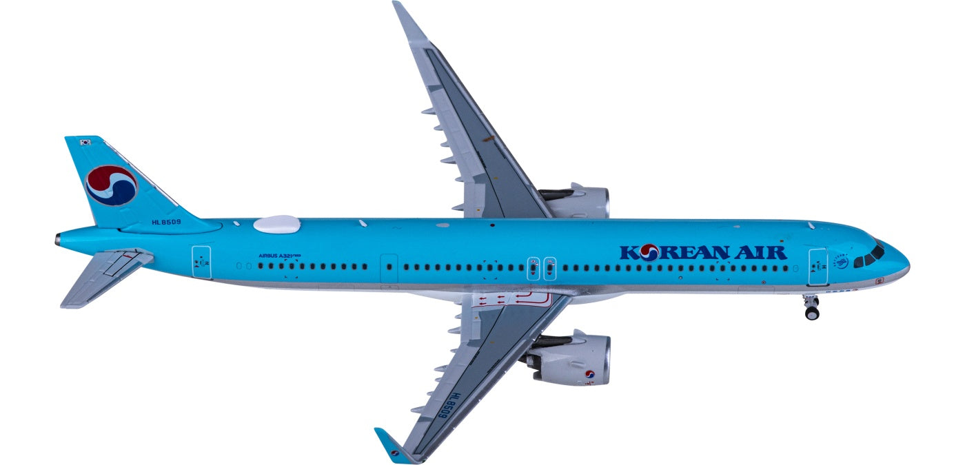 1:400 NG Models NG13096 Korean Air Airbus A321neo HL8509 Aircraft Model+Free Tractor