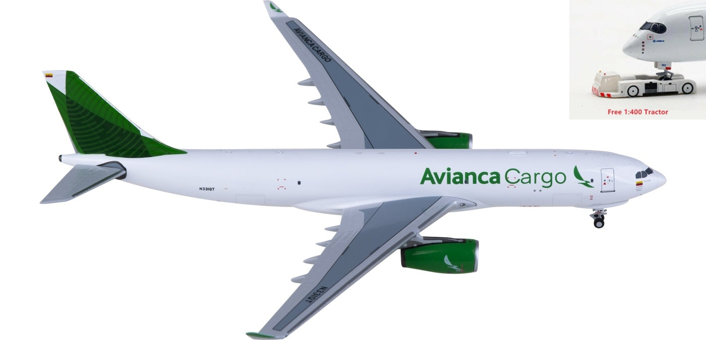 1:400 NG Models NG61071 Avianca Airbus A330-200F N331QT Aircraft Model+Free Tractor