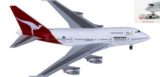 1:400 NG Models NG07037 Qantas Airways Boeing 747SP VH-EAB Aircraft Model+Free Tractor
