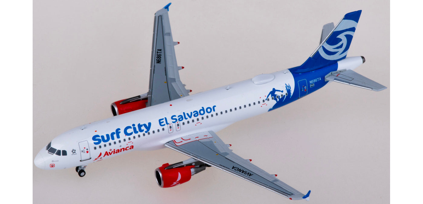 1:400 NG Models NG15042 Avianca Airbus A320 N686TA Aircraft Model+Free Tractor