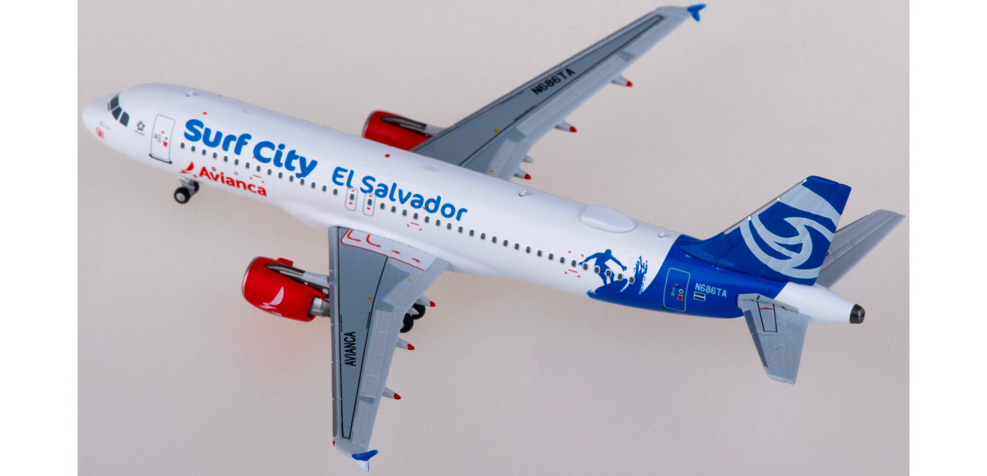 1:400 NG Models NG15042 Avianca Airbus A320 N686TA Aircraft Model+Free Tractor