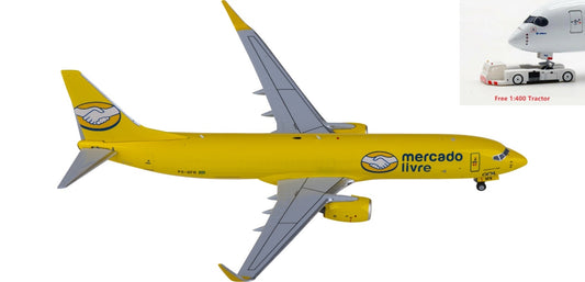 1:400 NG Models NG58160 Mercado Libre Boeing 737-800BCF PS-GFB Aircraft Model+Free Tractor