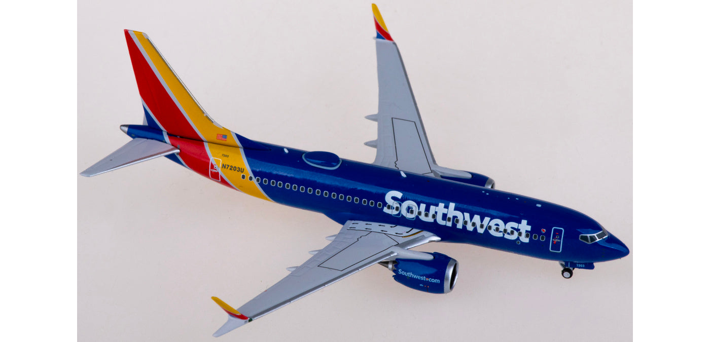 1:400 NG Models NG87001 Southwest Airlines Boeing 737 MAX 7 N7203U Aircraft Model+Free Tractor