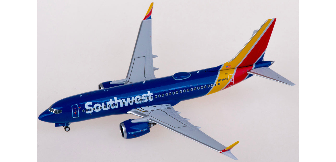 1:400 NG Models NG87001 Southwest Airlines Boeing 737 MAX 7 N7203U Aircraft Model+Free Tractor