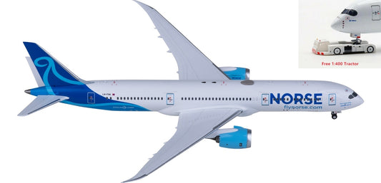 1:400 NG Models NG55115 Norse Atlantic Airways Boeing 787-9 LN-FNA Aircraft Model+Free Tractor
