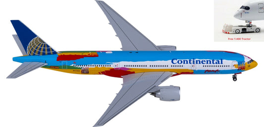1:400 NG Models NG72005 Continental Airlines Boeing 777-200ER N77014 Free Tractor