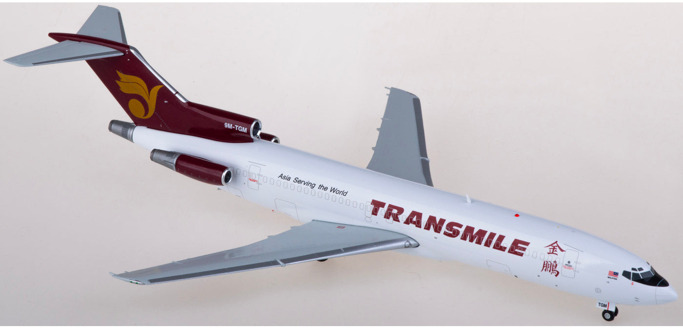 1:200 JC Wings LH2439 Transmile Air Services Cargo Boeing 727-200F 9M-TGM Aircraft Model