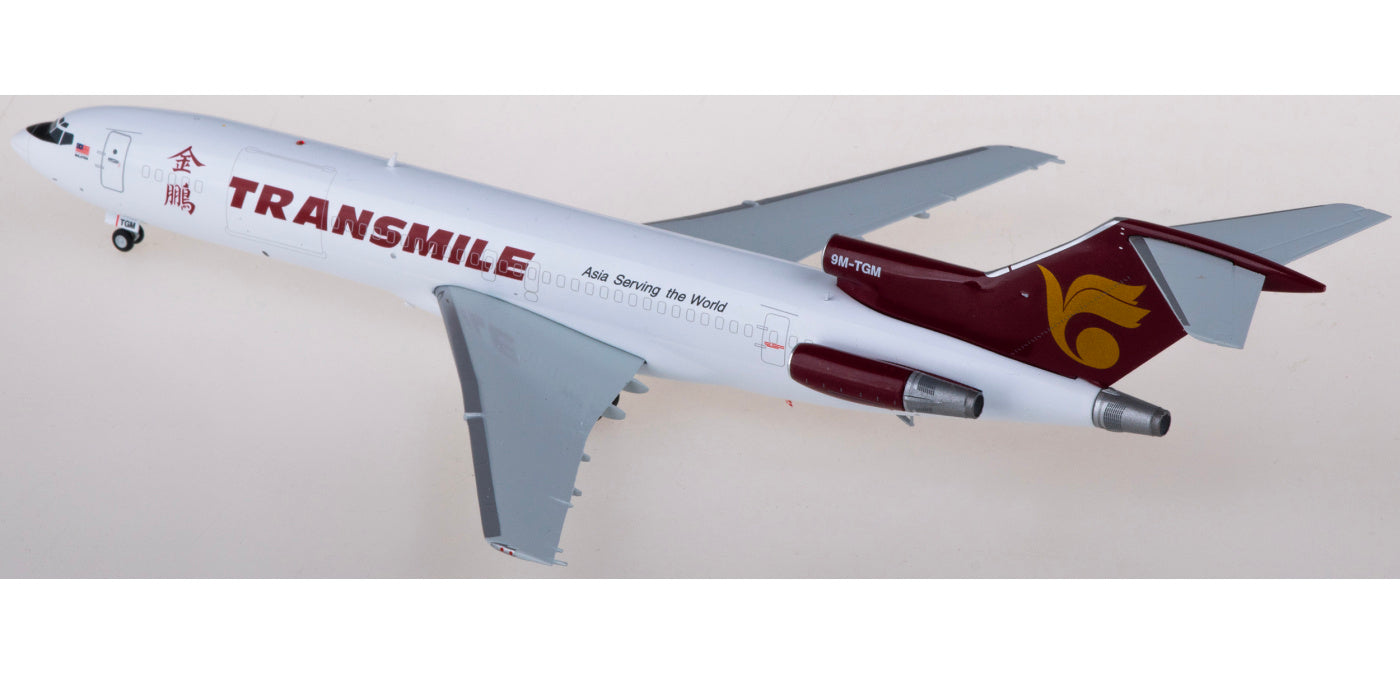 1:200 JC Wings LH2439 Transmile Air Services Cargo Boeing 727-200F 9M-TGM Aircraft Model