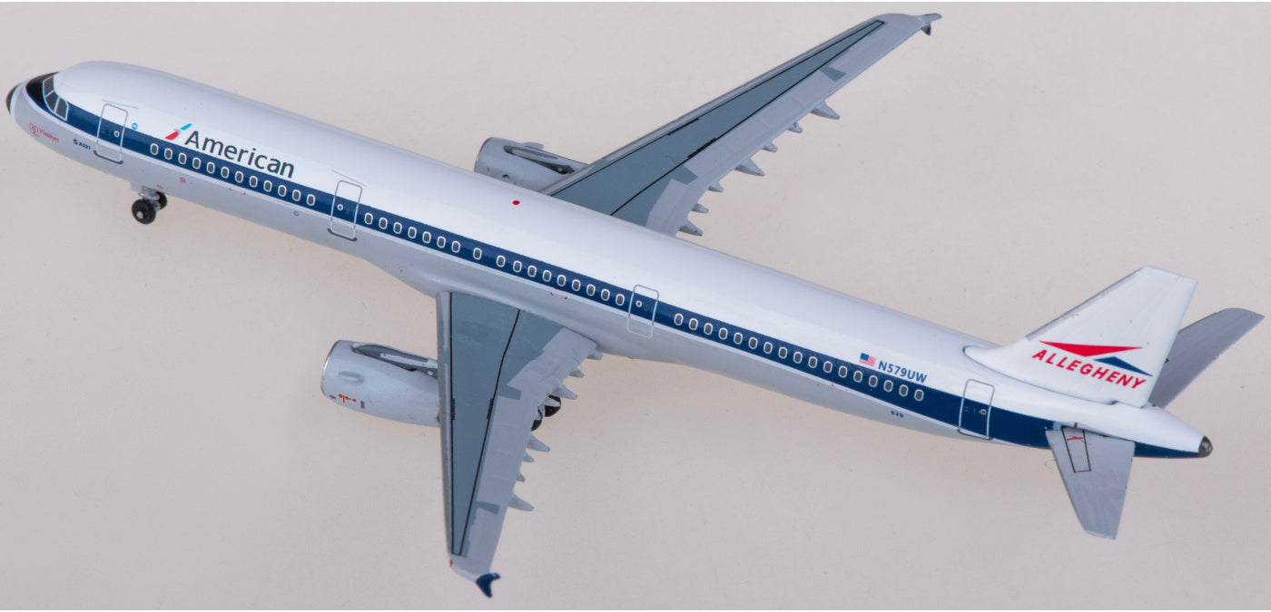 1:400 AeroClassics  BBX41672 American Airlines Airbus A321 N579UW Aircraft Model+Free Tractor