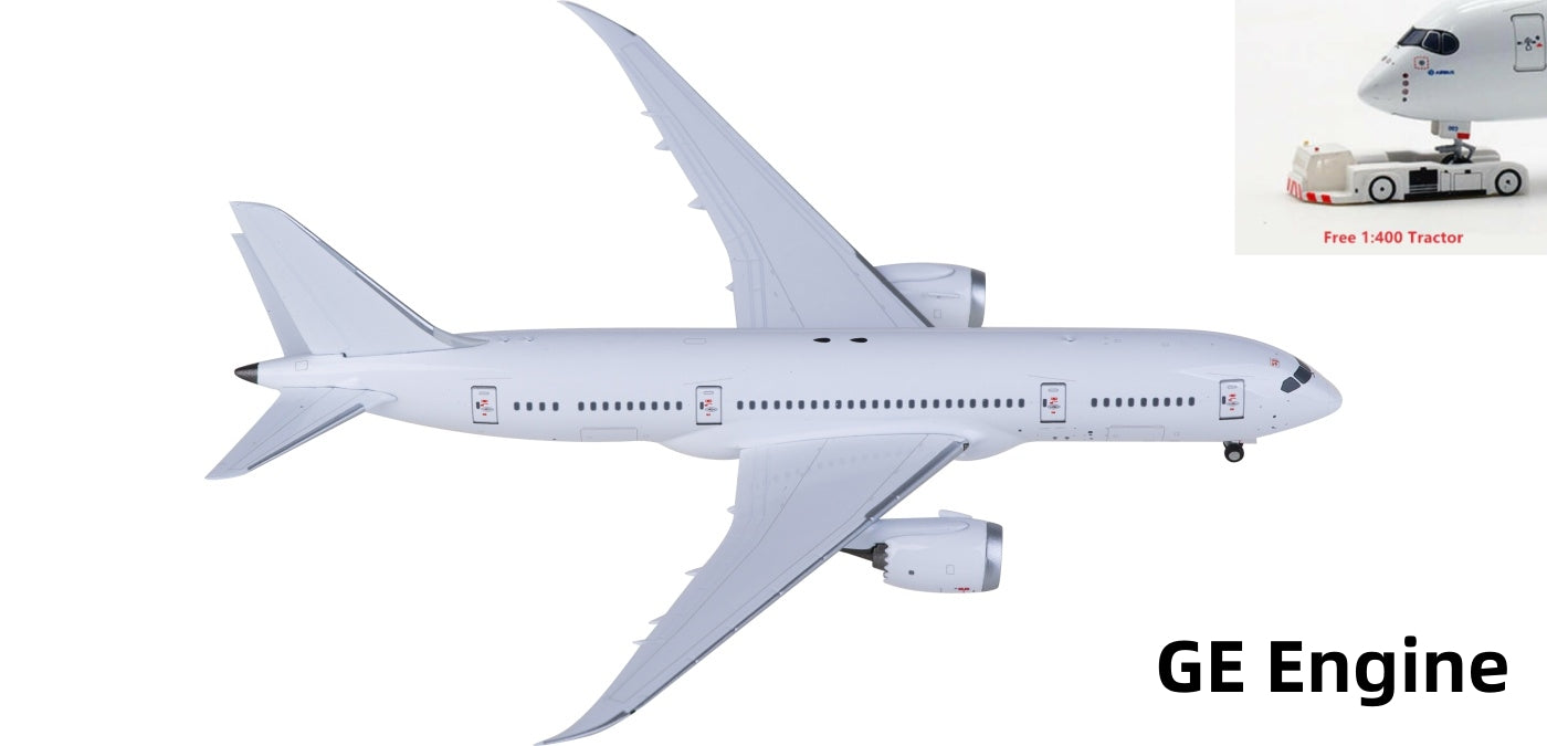 1:400 NG Models NG59027 Boeing 787-8 GE Engine Blank Aircraft Model+Free Tractor