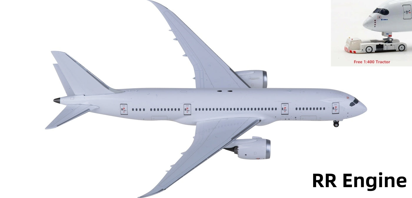 1:400 NG Models NG59026 Boeing 787-8 RR Engine Blank Aircraft Model+Free Tractor