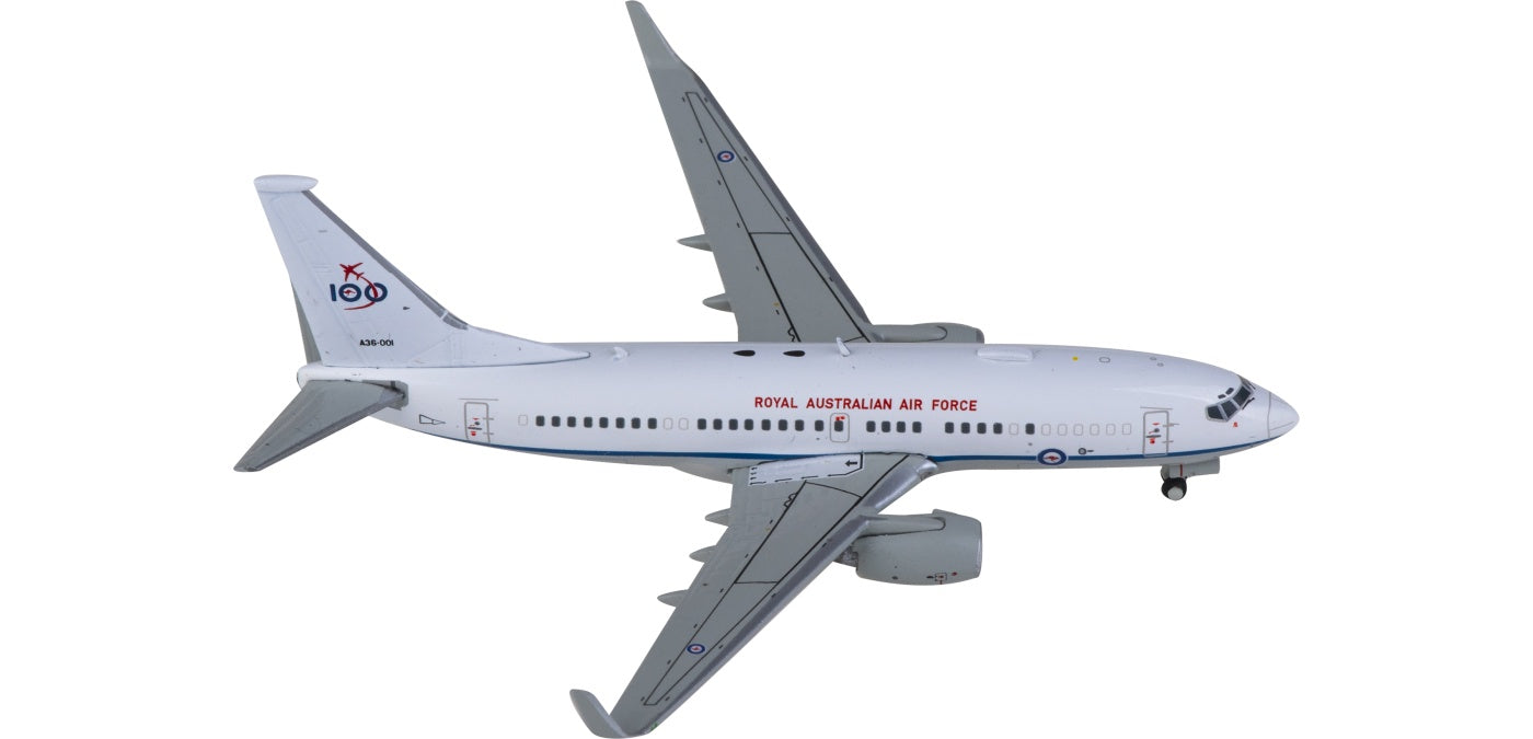 1:400 Geminijets GMRAA135 RAAF Boeing 737-700W A36-001 RAAF 100 Years Aircraft Model+Free Tractor