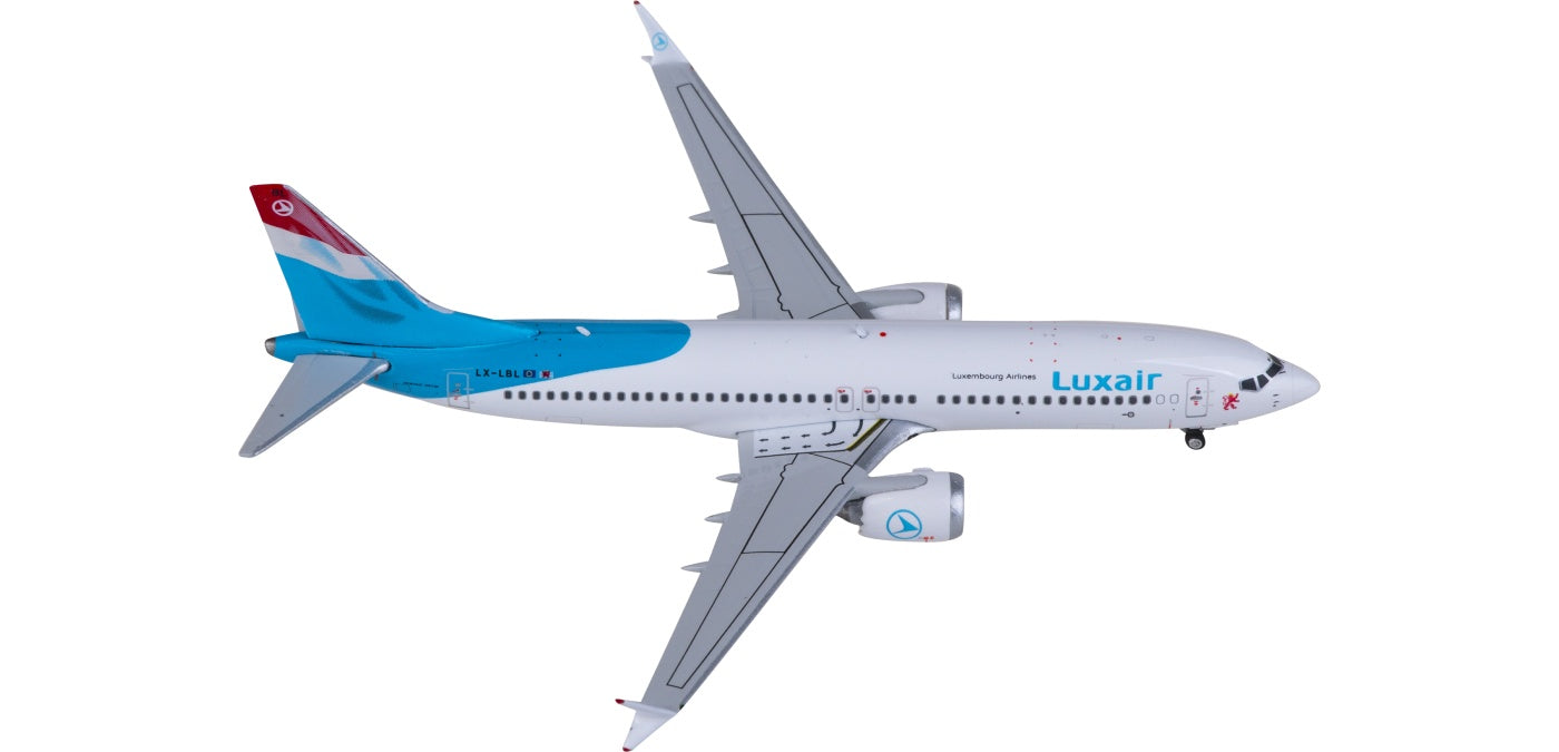 1:400 Phoenix PH11847 Luxair Boeing 737 MAX 8 LX-LBL Aircraft Model+Free Tractor