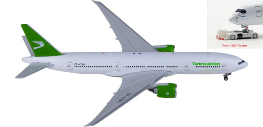 1:400 Phoenix PH11878 Turkmenistan Airlines Boeing 777-200LR EZ-A780 Aircraft Model+Free Tractor
